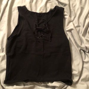 Black tank top